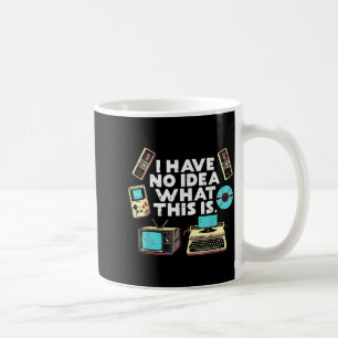 No Idea What Is This Typewriter Funny 70s 80s Men  Coffee Mug