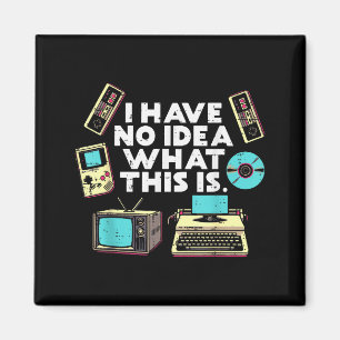 No Idea What Is This Typewriter Funny 70s 80s Men Magnet