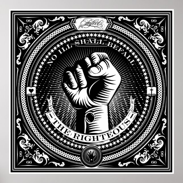 No Ill befalls the righteous Print (Front)