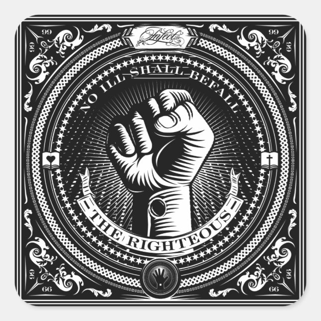 No Ill Befalls the Righteous Stickers (Front)