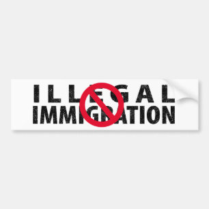 No Illegal Immigration Bumper Sticker