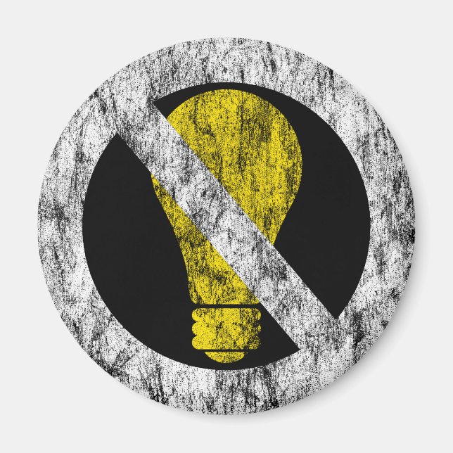 no incandescent bulbs magnet (Front)