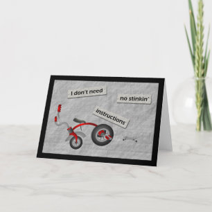 No Instructions Greeting Card