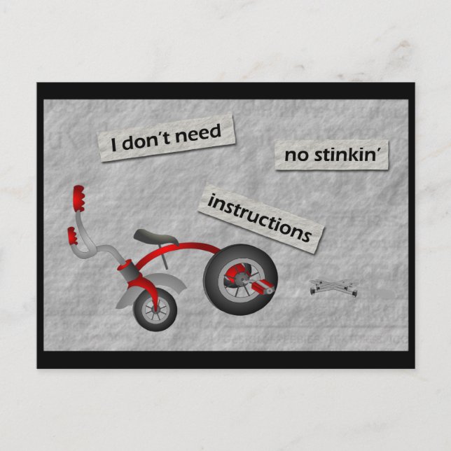 No Instructions Postcard (Front)
