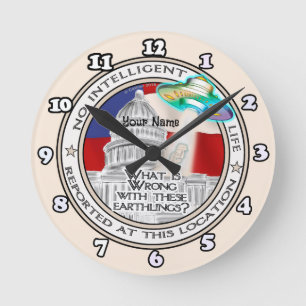 No Intelligent Life Scifi Political Clock