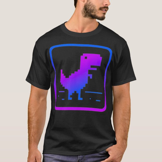 No Internet Dinosaur Graphic Design  T-Shirt (Front)