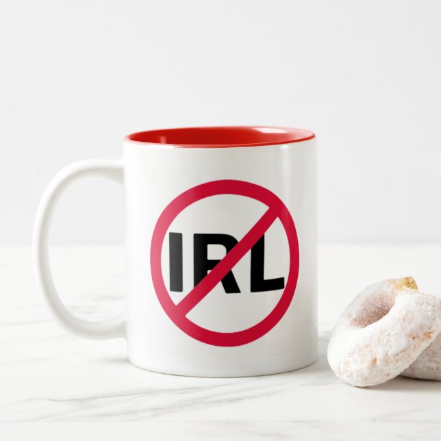 NO IRL Two-Tone COFFEE MUG (With Donut)