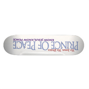 No Jesus, No peace: left-handed Skateboard