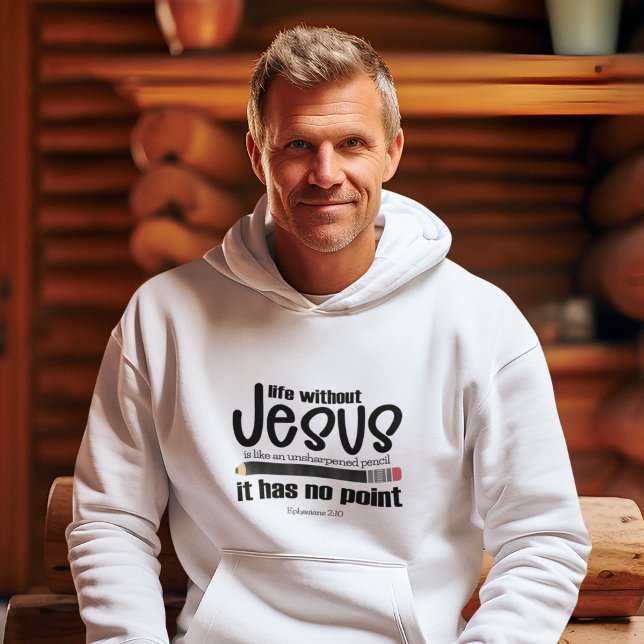 NO JESUS? NO POINT! Christian Faith Quote Men's  Hoodie (Creator Uploaded)