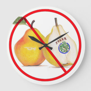 No Jokers with Pears Clock