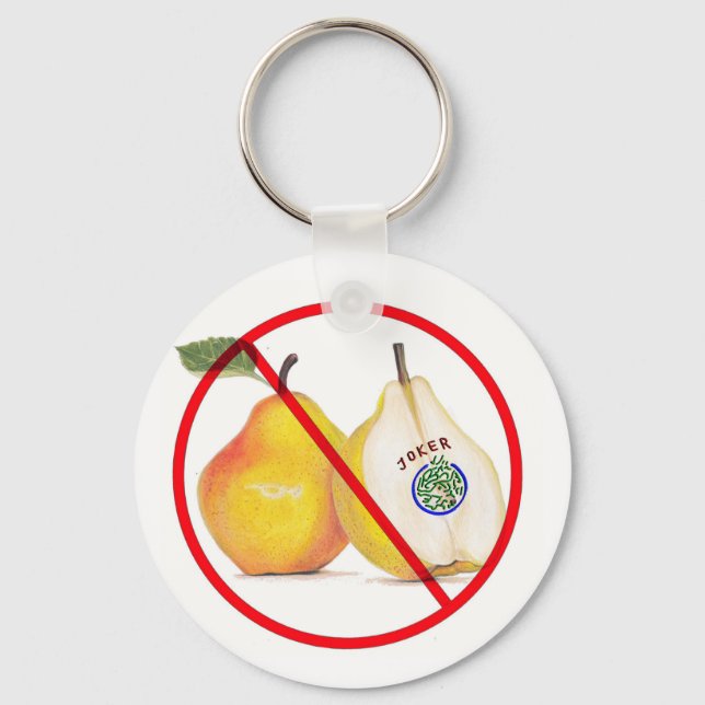 No Jokers with Pears Key Chain (Front)