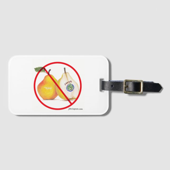 No Jokers with Pears Luggage Tags (Front Horizontal)