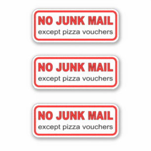 No junk mail except pizza vouchers x 3 vinyl