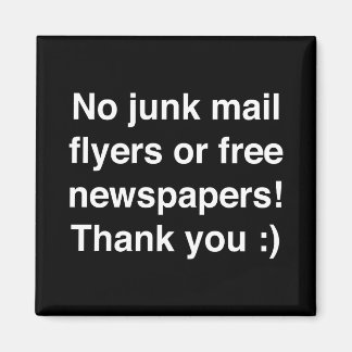 No junk mail - magnetic - sign! magnet