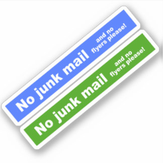No junk mail sticker sign