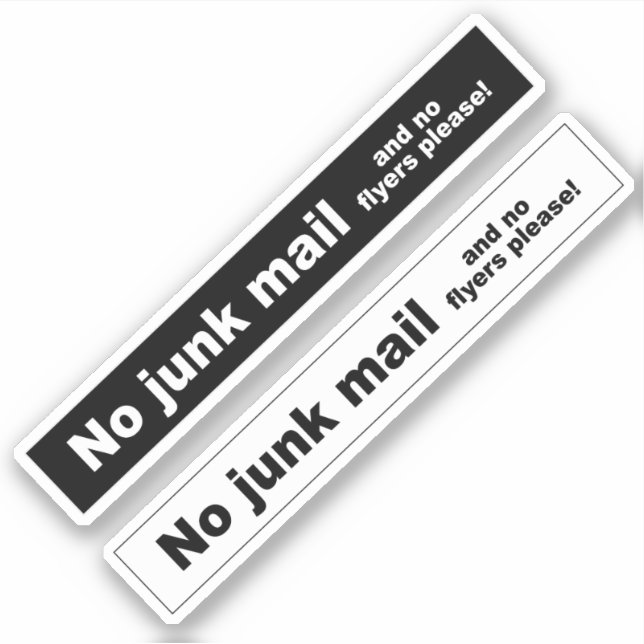 No junk mail sticker sign (Front)