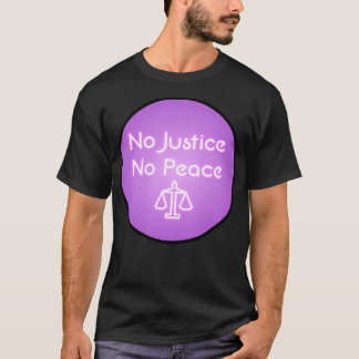 No Justice No Peace ACAB Neon Sign T-Shirt