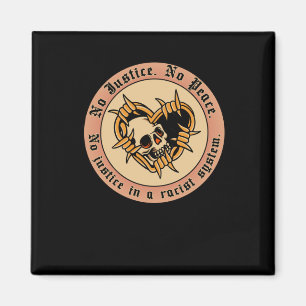 No Justice No Peace Sticker Magnet