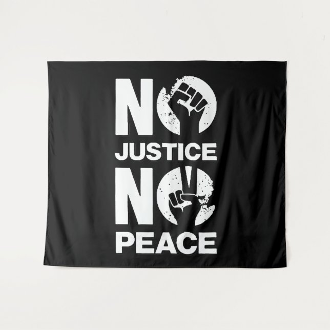 No Justice No Peace Tapestry (Front (Horizontal))