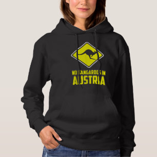 No Kangaroos In Austria Funny Yellow Sign T-Shirt Hoodie