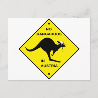 No kangaroos in Austria! Postcard