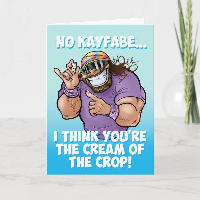 No Kayfabe Cream of the Crop Professional Wresting Holiday Card (Front)