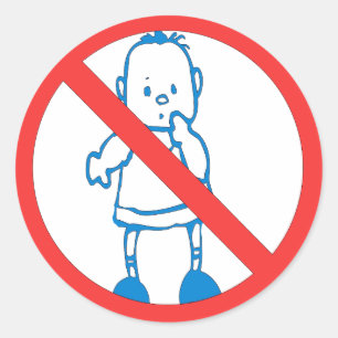 No Kids Allowed Classic Round Sticker