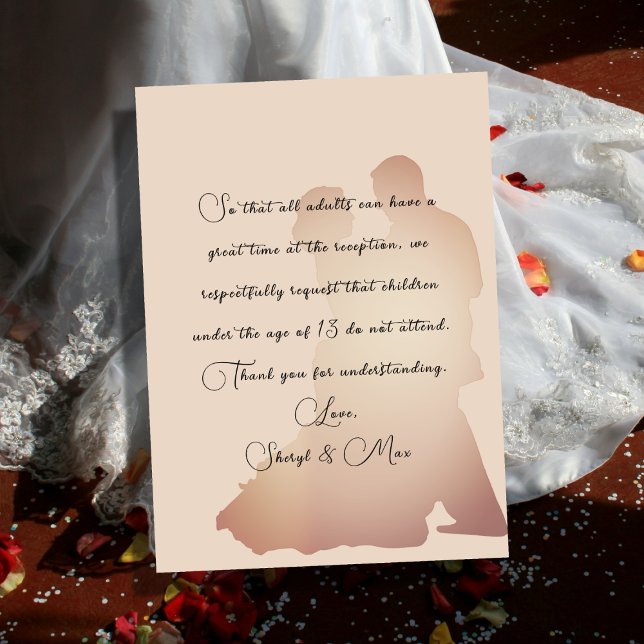 No Kids at the Wedding Dancing Couple Enclosure (Creator Uploaded)