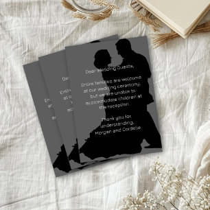 No Kids at the Wedding Dancing Couple Enclosure Card