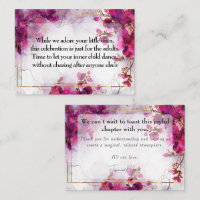 No KIDS Fuchsia Enchantment: Watercolor Wedding 