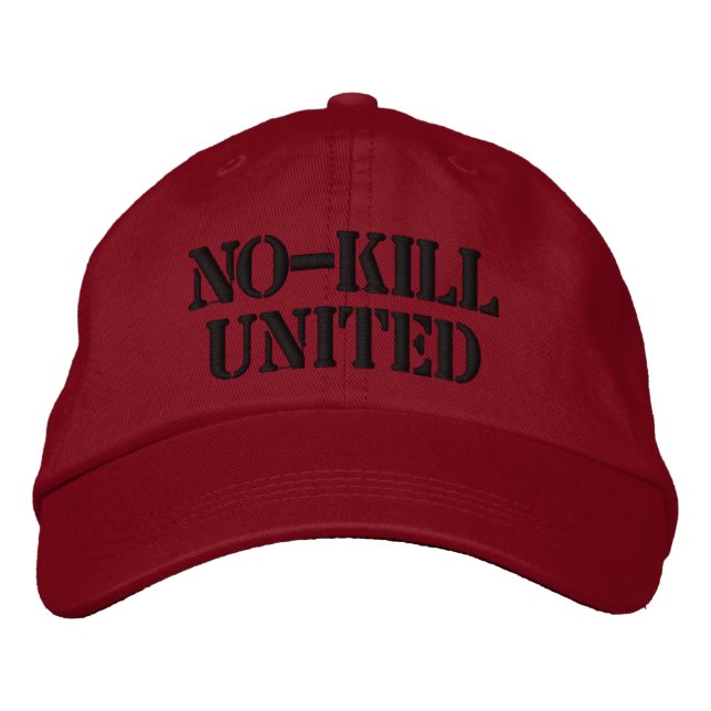 NO-KILL UNITED : HAT-BLK EMBROIDERED HAT (Front)