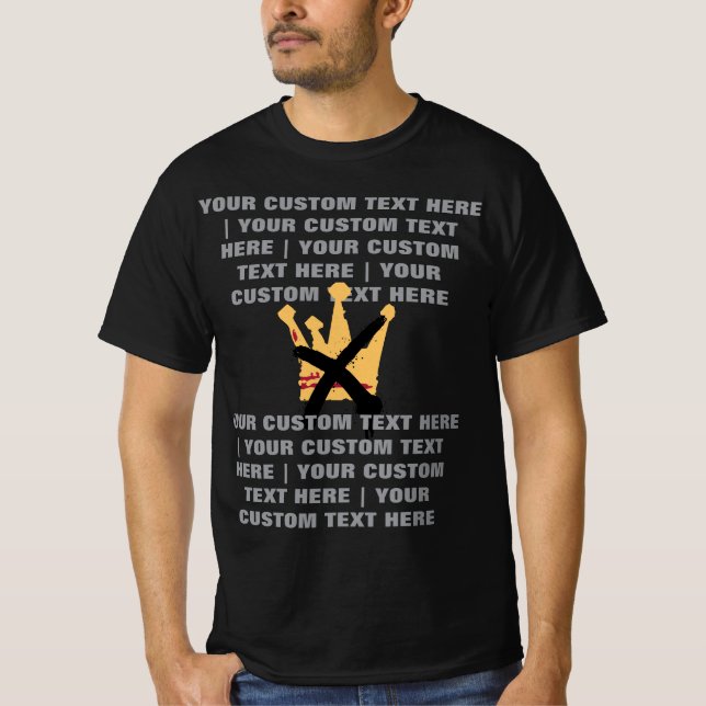 No King Anti Monarchy Custom Protest Design GRAY T-Shirt (Front)