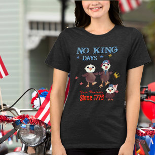 No King Days Since 1776 Patriotic Eagles  Tri-Blend Shirt
