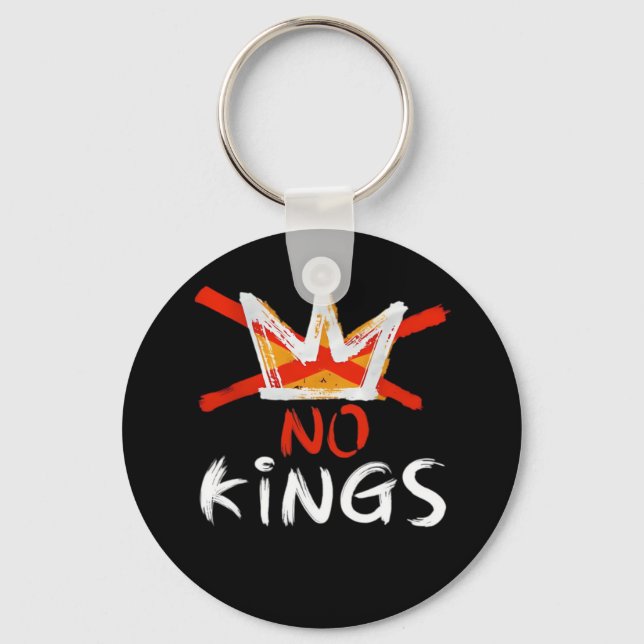 No King Funny Quote Retro Creative Style Key Ring (Front)