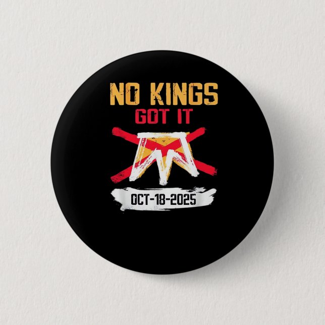 No King Patriotic Freedom No Kings In America Crea 6 Cm Round Badge (Front)