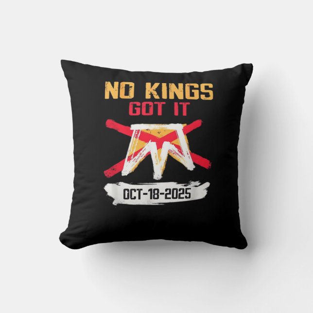No King Patriotic Freedom No Kings In America Crea Cushion (Front)