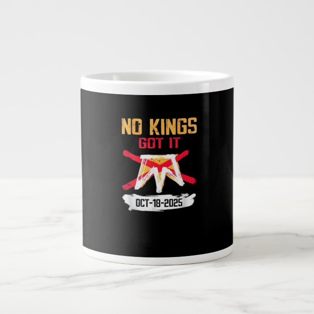 No King Patriotic Freedom No Kings In America Crea Large Coffee Mug (Front)