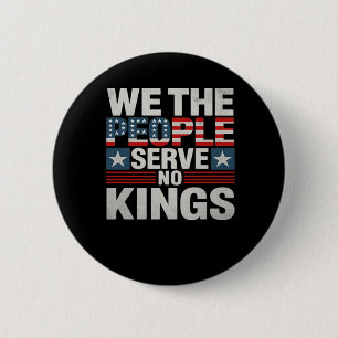 No King Patriotic Freedom No Kings In America Retr 6 Cm Round Badge