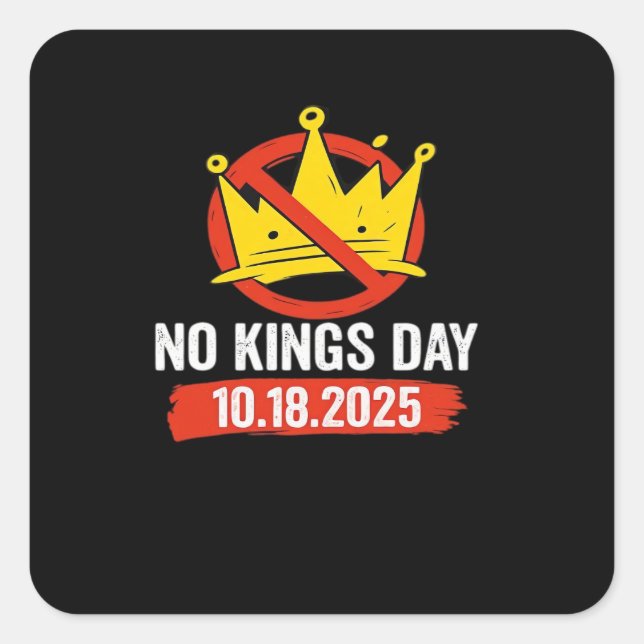 No King Patriotic Freedom No Kings In America Retr Square Sticker (Front)