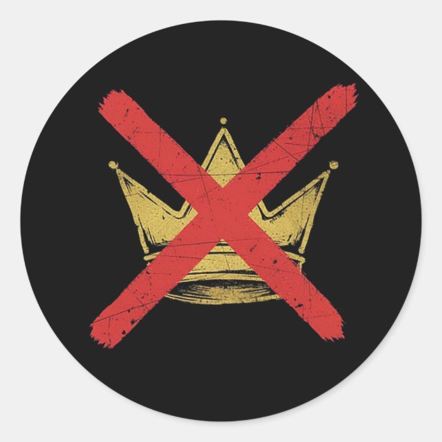NO KING"S Sticker (Front)