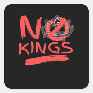 No King Simple Clean Design Square Sticker