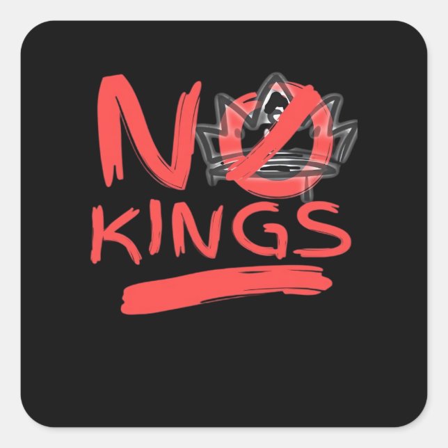 No King Simple Clean Design Square Sticker (Front)
