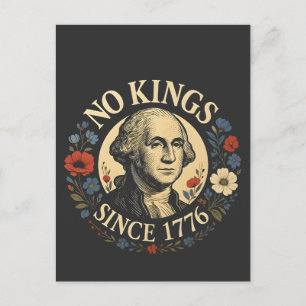 No King Since 1776 American Democracy Protest  Holiday Postcard