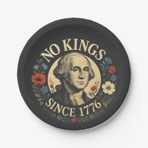 No King Since 1776 American Democracy Protest Paper Plate