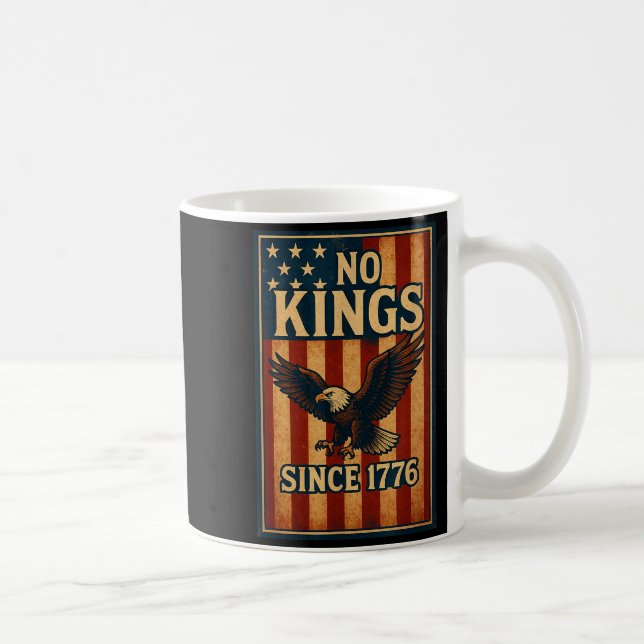 No King Since 1776 Patriotic Dom Shirts Men Women  Coffee Mug (Right)