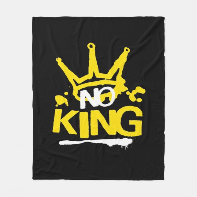 No King Vintage Style Fleece Blanket (Front)