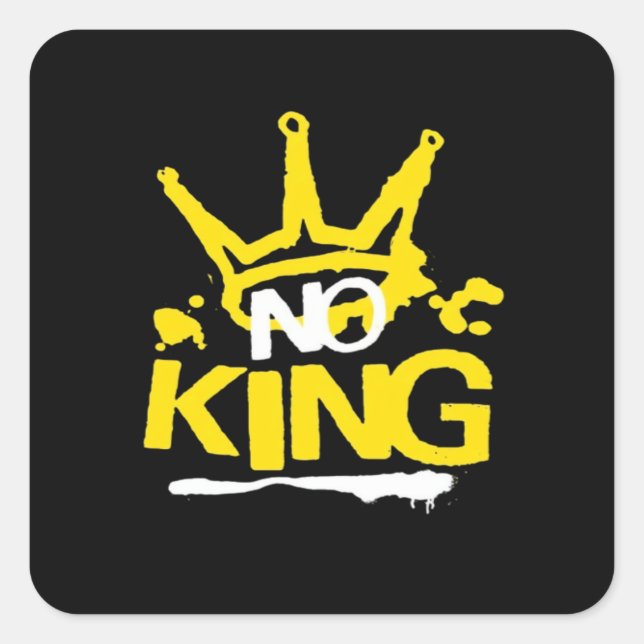No King Vintage Style Square Sticker (Front)