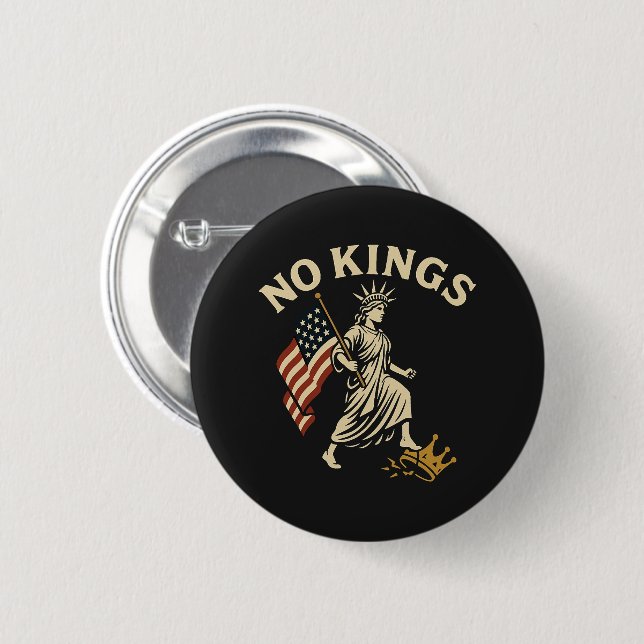 No-Kings 6 Cm Round Badge (Front & Back)