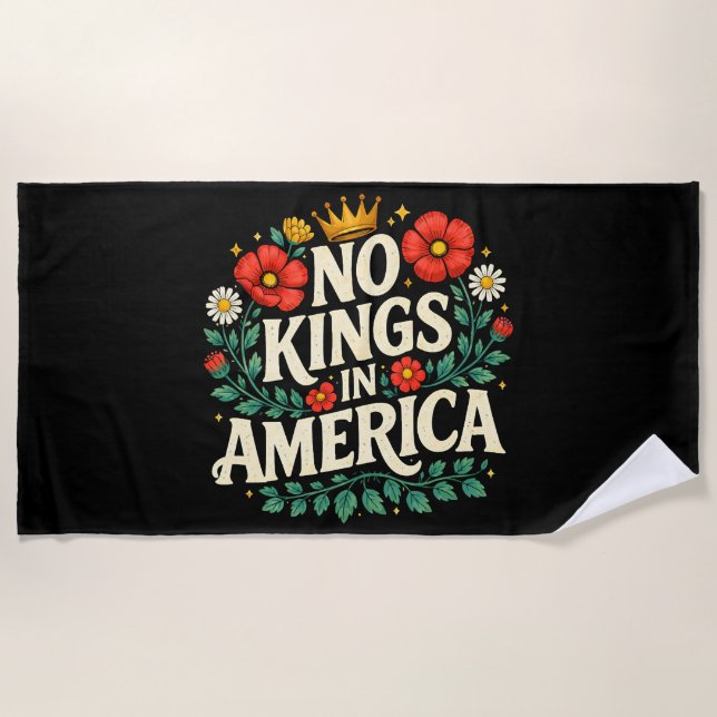 No Kings America Beach Towel (Front)
