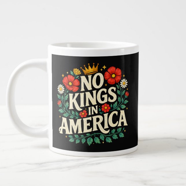 No Kings America Large Coffee Mug (Left)